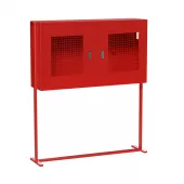 Щит пожарный закрытый со стойкой (2 двери сетка) Щит пожарный закрытый со стойкой (2 двери сетка)